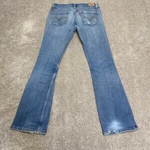 Y2K grunge Levi’s 518 super low bootcut jeans womens sz 7M distress blue denim